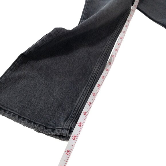 Abercrombie & Fitch Black 90's Straight Ultra High Waist Denim SZ 26 - Picture 6 of 10